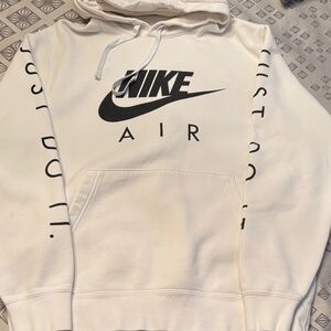 Nike Air white Hoodie with Black Accents